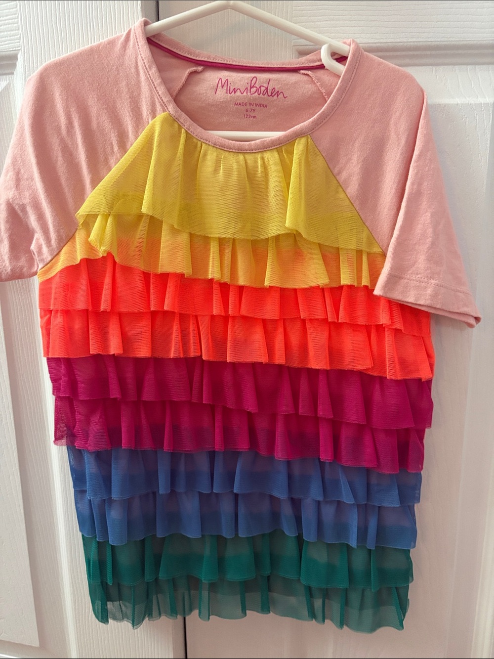 Mini Boden Rainbow Tulle top